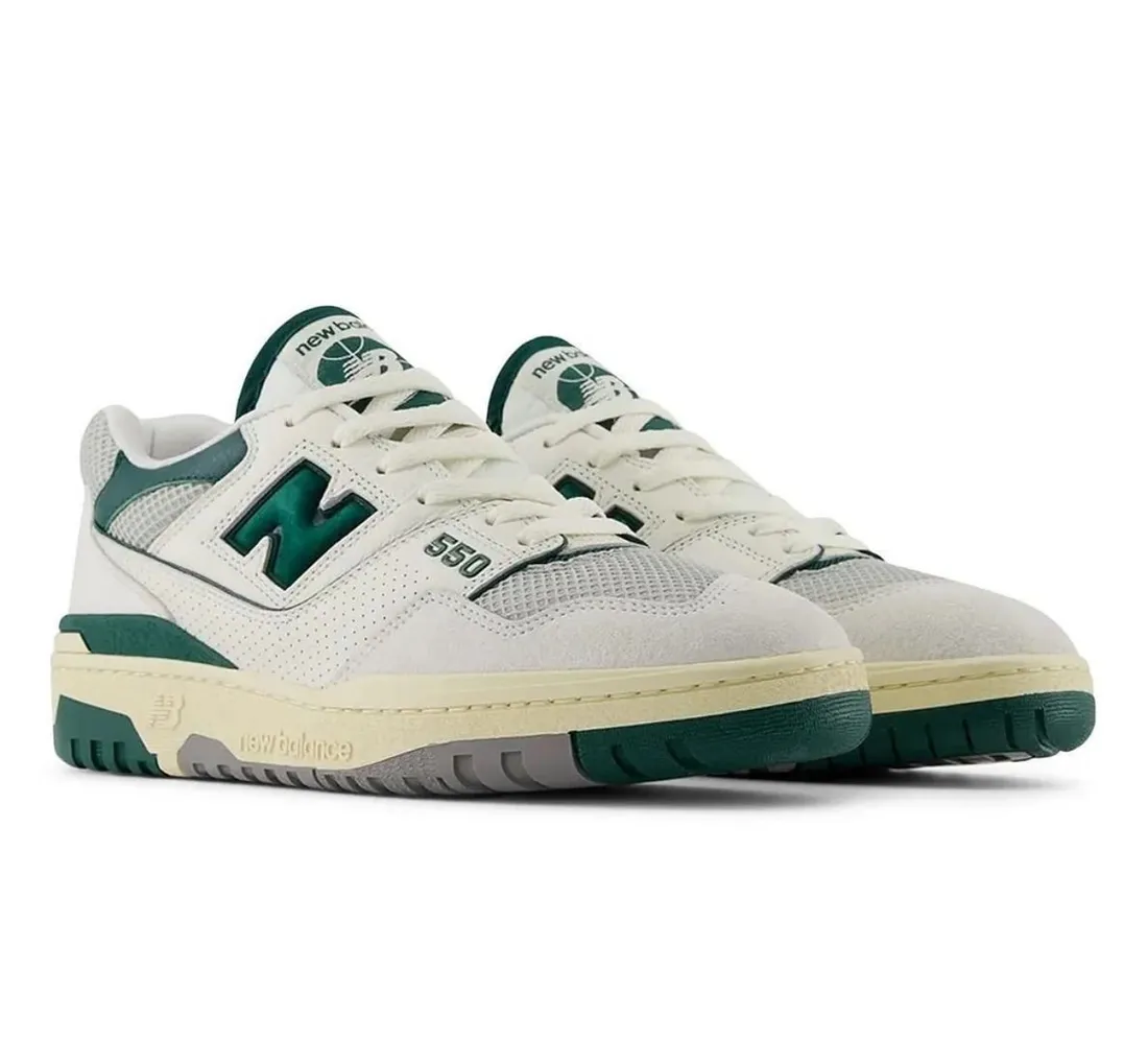 New Balance 550 branco e verde